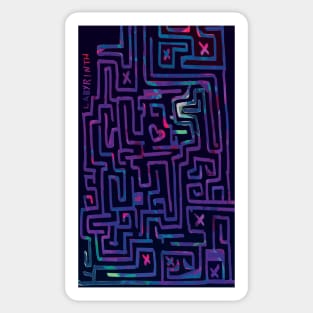 Labyrinth in pink Sticker